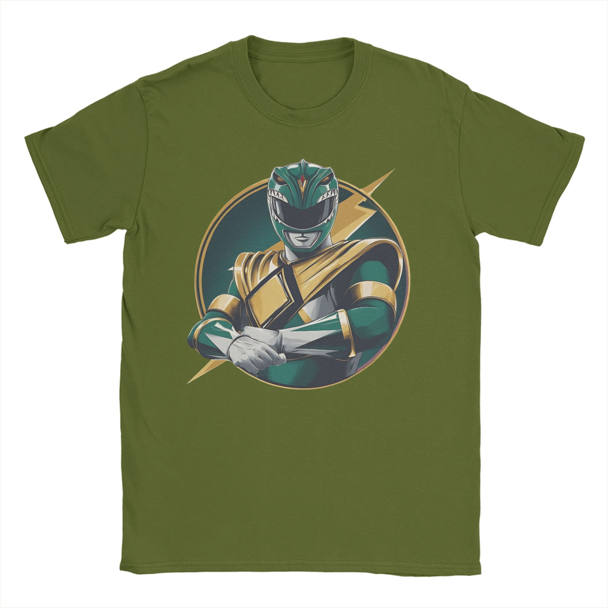 Anime Cosplay Ideas Male - Зеленая футболка Power Rangers для мужчин