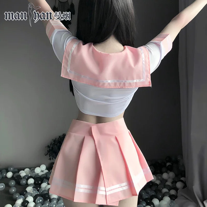 Anime Cosplay Korean Girl - Корейская короткая рубашка и плиссированная юбка